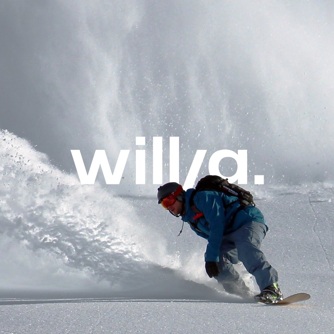 Willya: Snowboarder im Schnee