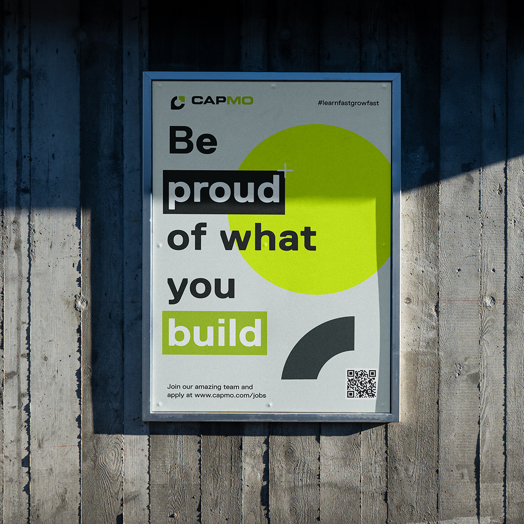 Capmo Poster: Be proud of what you build